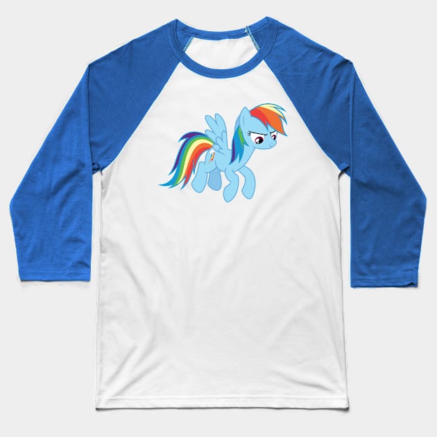 Rainbow Dash hovering Baseball T-Shirt by CloudyGlow